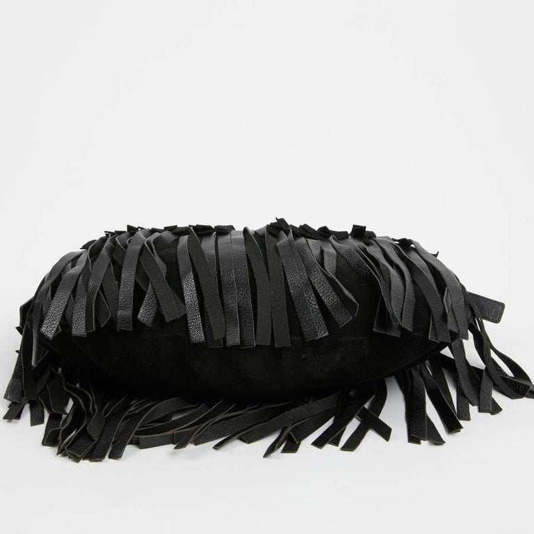 Yves Saint Laurent Black Suede Fringe Bag at 1stDibs saint laurent