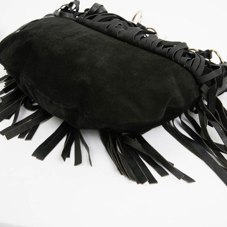 Yves Saint Laurent Black Suede Fringe Bag at 1stDibs saint laurent