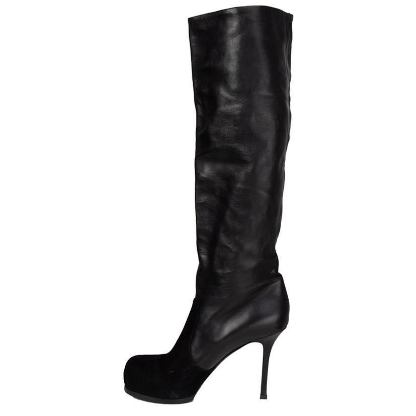 ysl knee high boots