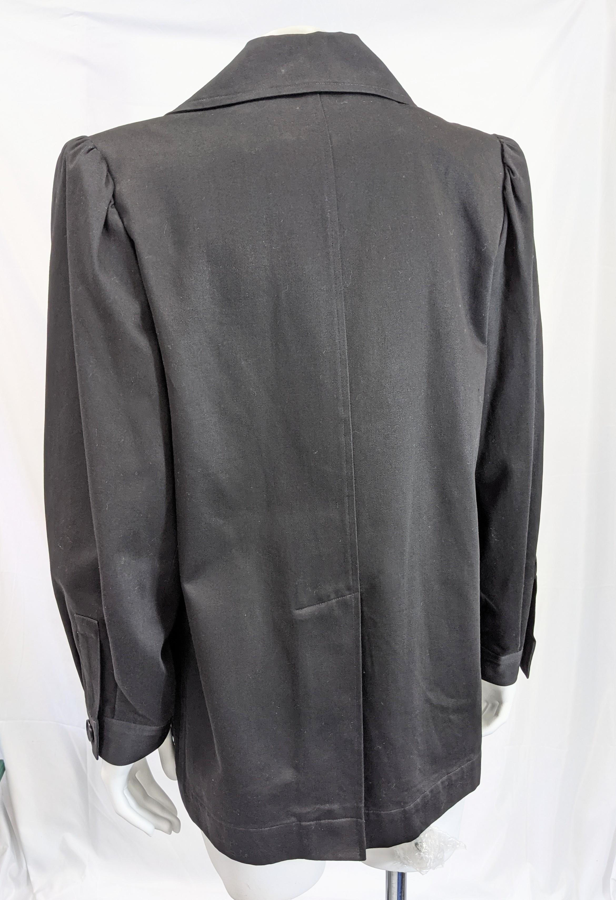 Women's or Men's Early Yves Saint Laurent Black Twill Work Jacket For Sale