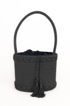 Sac en velours noir Yves Saint Laurent