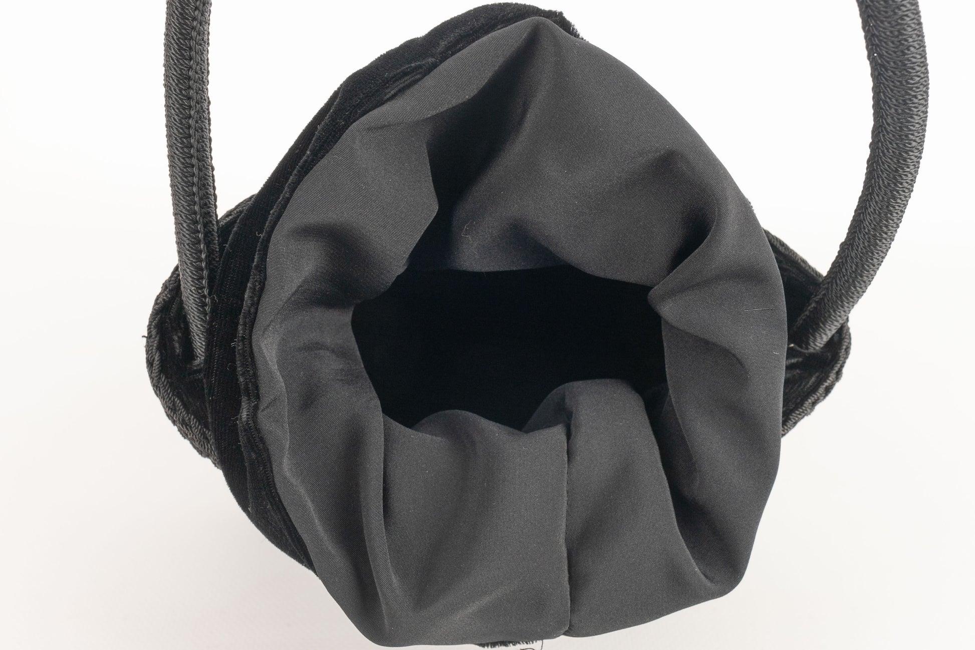 Yves Saint Laurent Black Velvet Bag For Sale 3