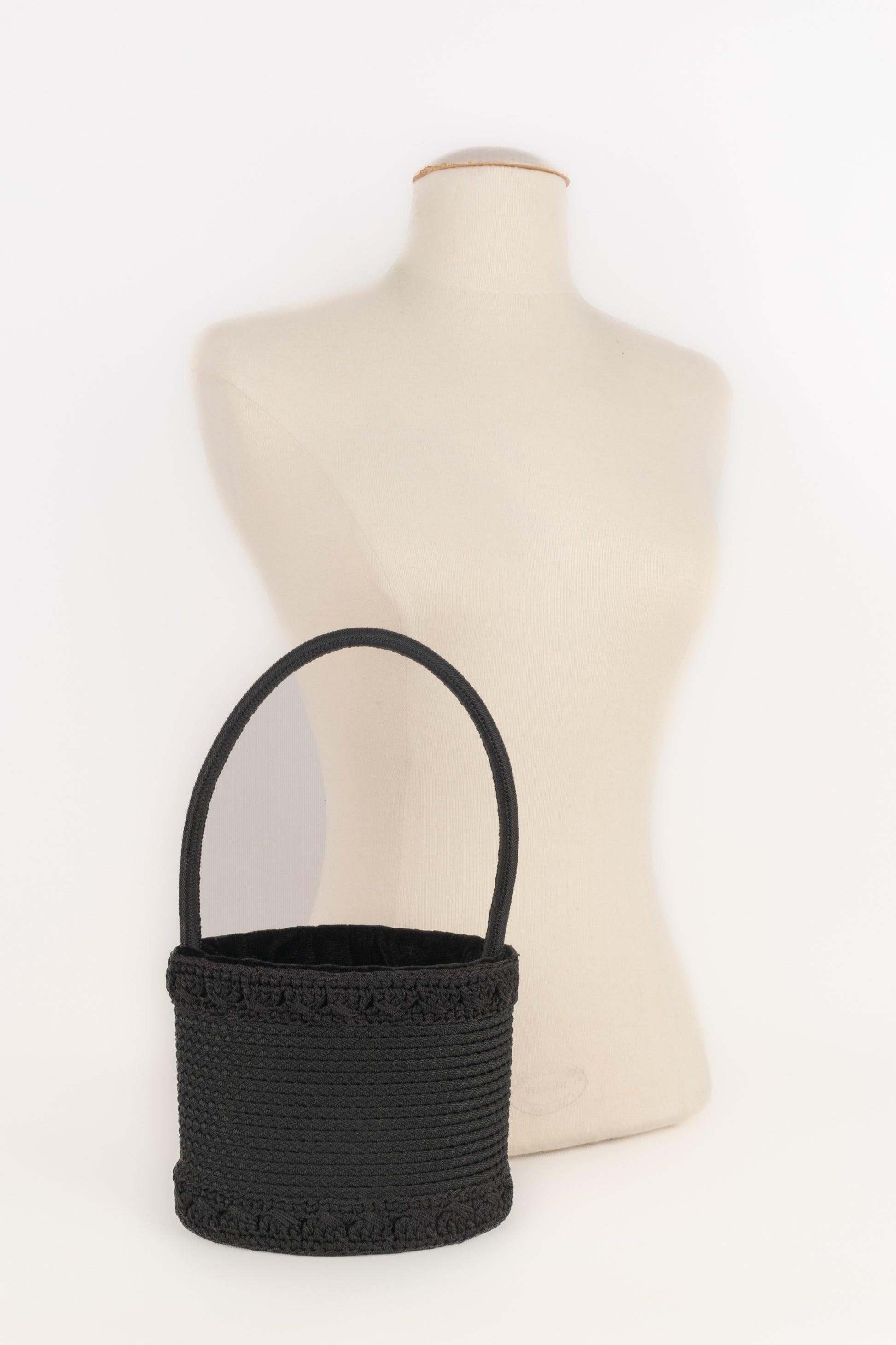 Yves Saint Laurent Black Velvet Bag For Sale 4
