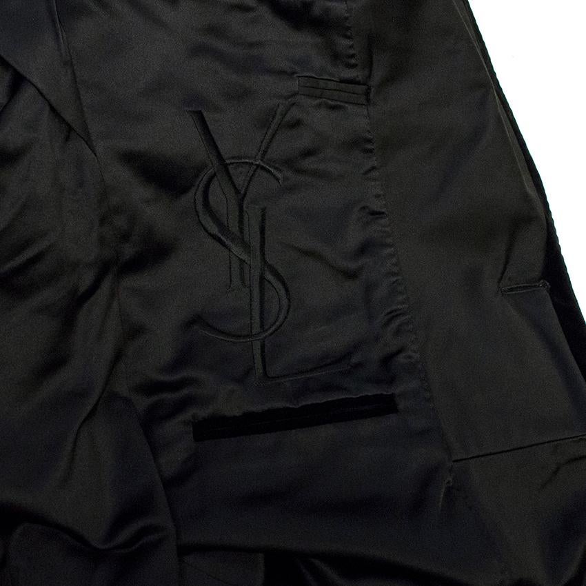 Yves Saint Laurent Black Velvet Blazer  52R For Sale 3