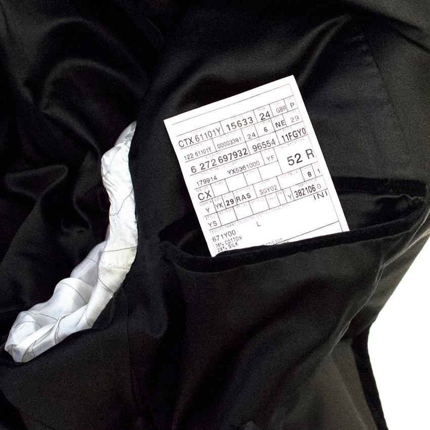 Yves Saint Laurent Black Velvet Blazer  52R For Sale 4