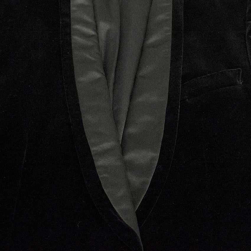 Yves Saint Laurent Black Velvet Blazer  52R For Sale 5