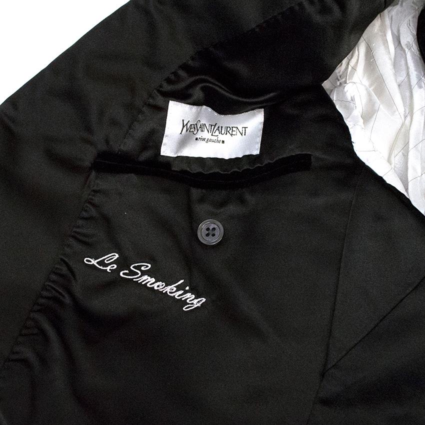Yves Saint Laurent Black Velvet Blazer Size IT 52R  For Sale 1