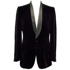 Yves Saint Laurent Black Velvet Blazer - Size XL EU 52R 