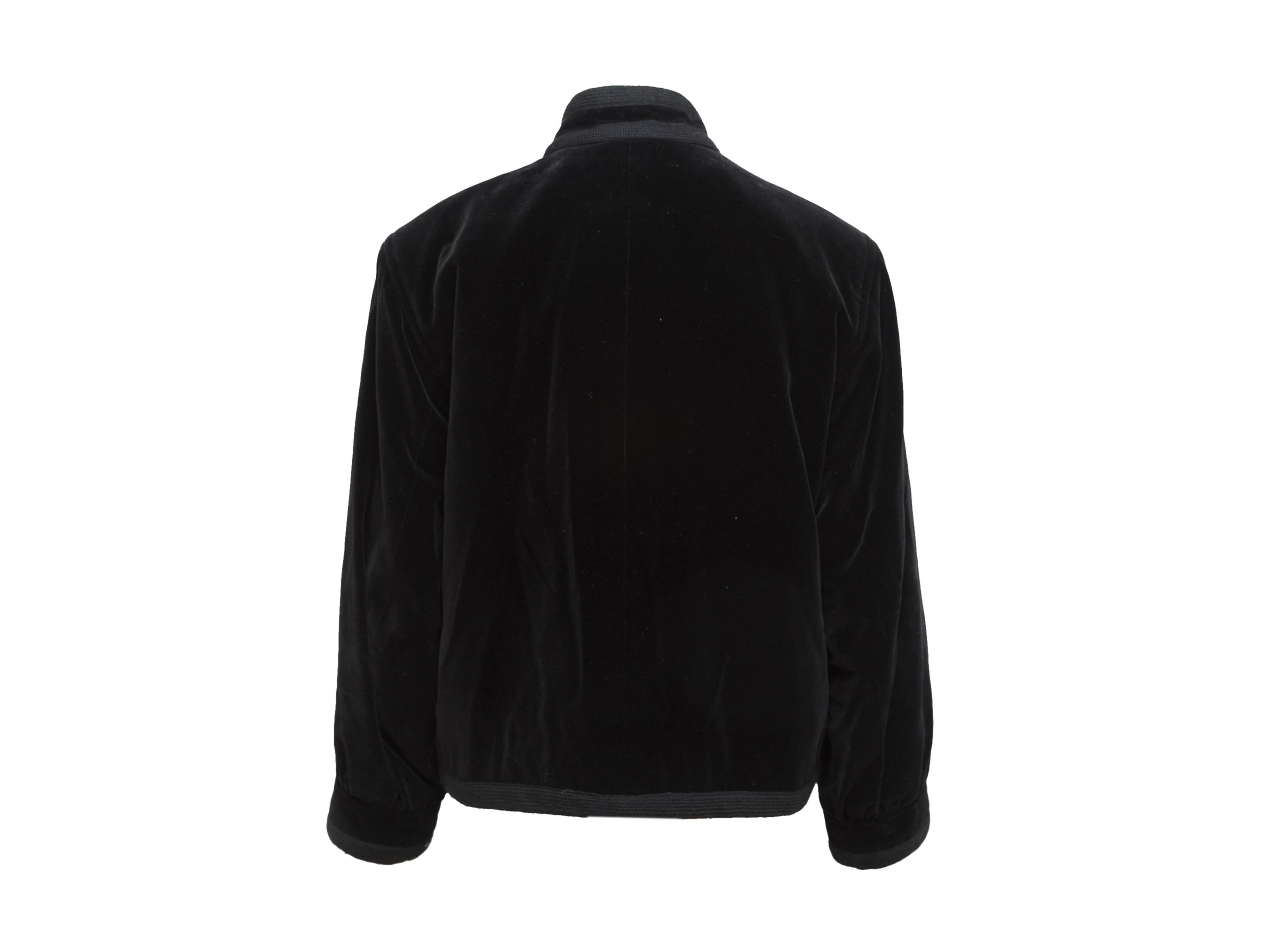 Yves Saint Laurent Black Velvet Jacket In Good Condition In New York, NY