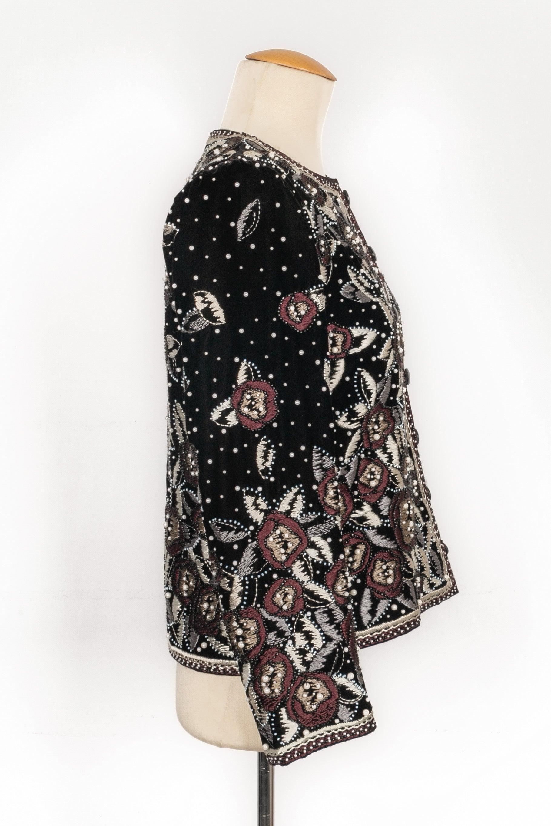 Women's Yves Saint Laurent Black Velvet Jacket For Sale