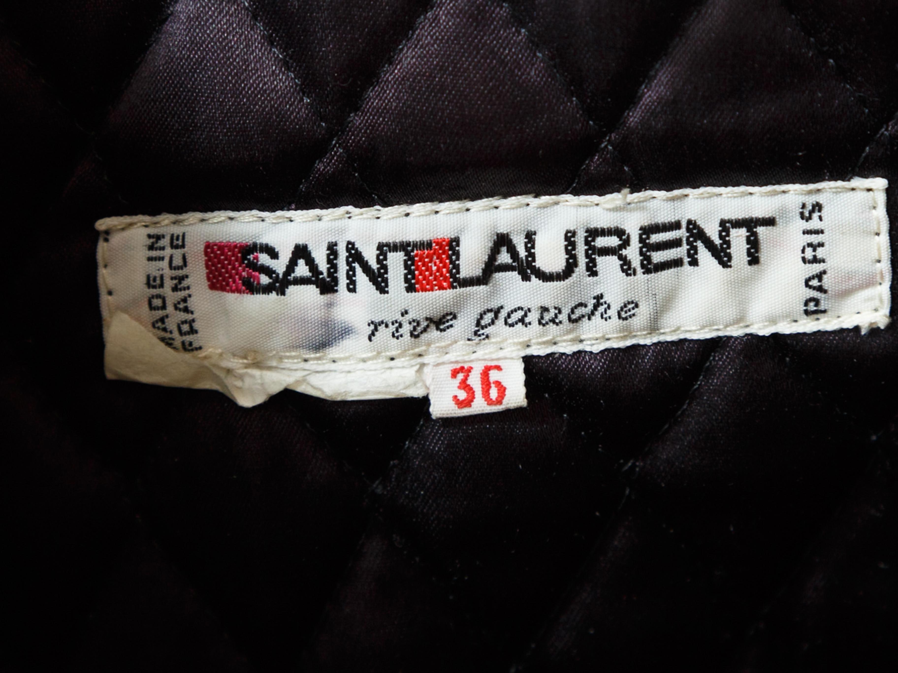 Women's Yves Saint Laurent Black Velvet Jacket