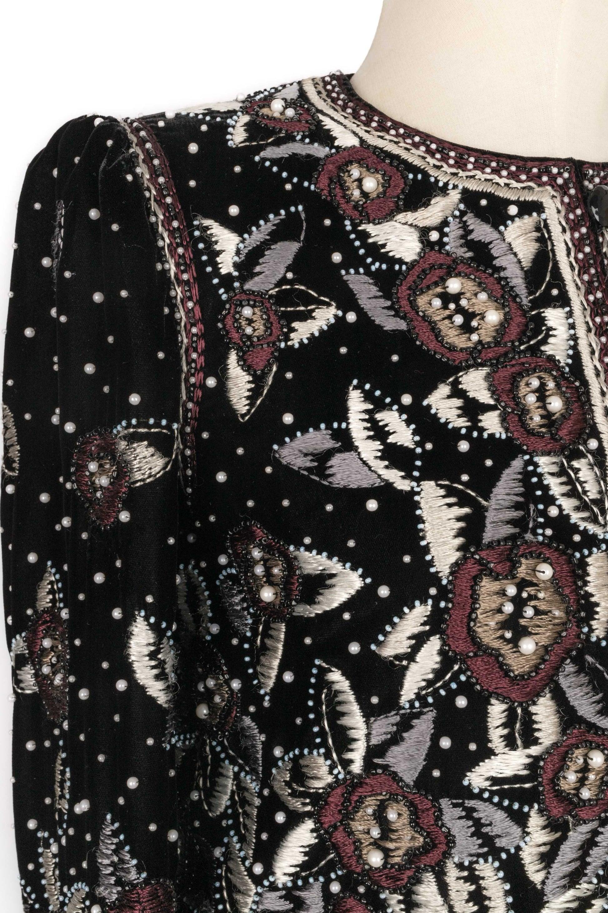 Yves Saint Laurent Black Velvet Jacket For Sale 4