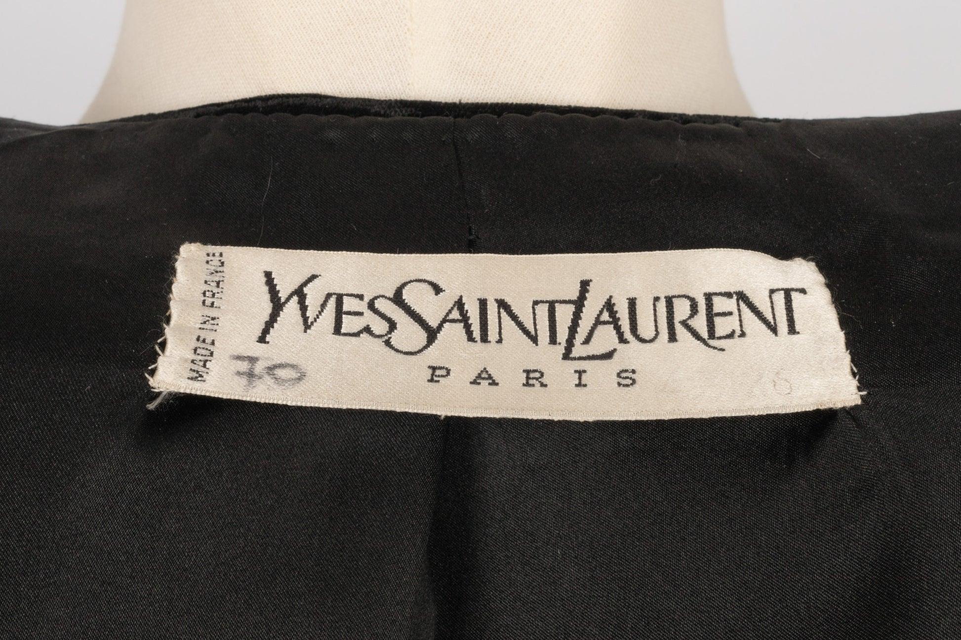 Yves Saint Laurent Black Velvet Jacket For Sale 5