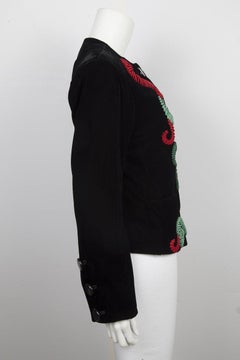YVES SAINT LAURENT Black Velvet Jacket Size 36