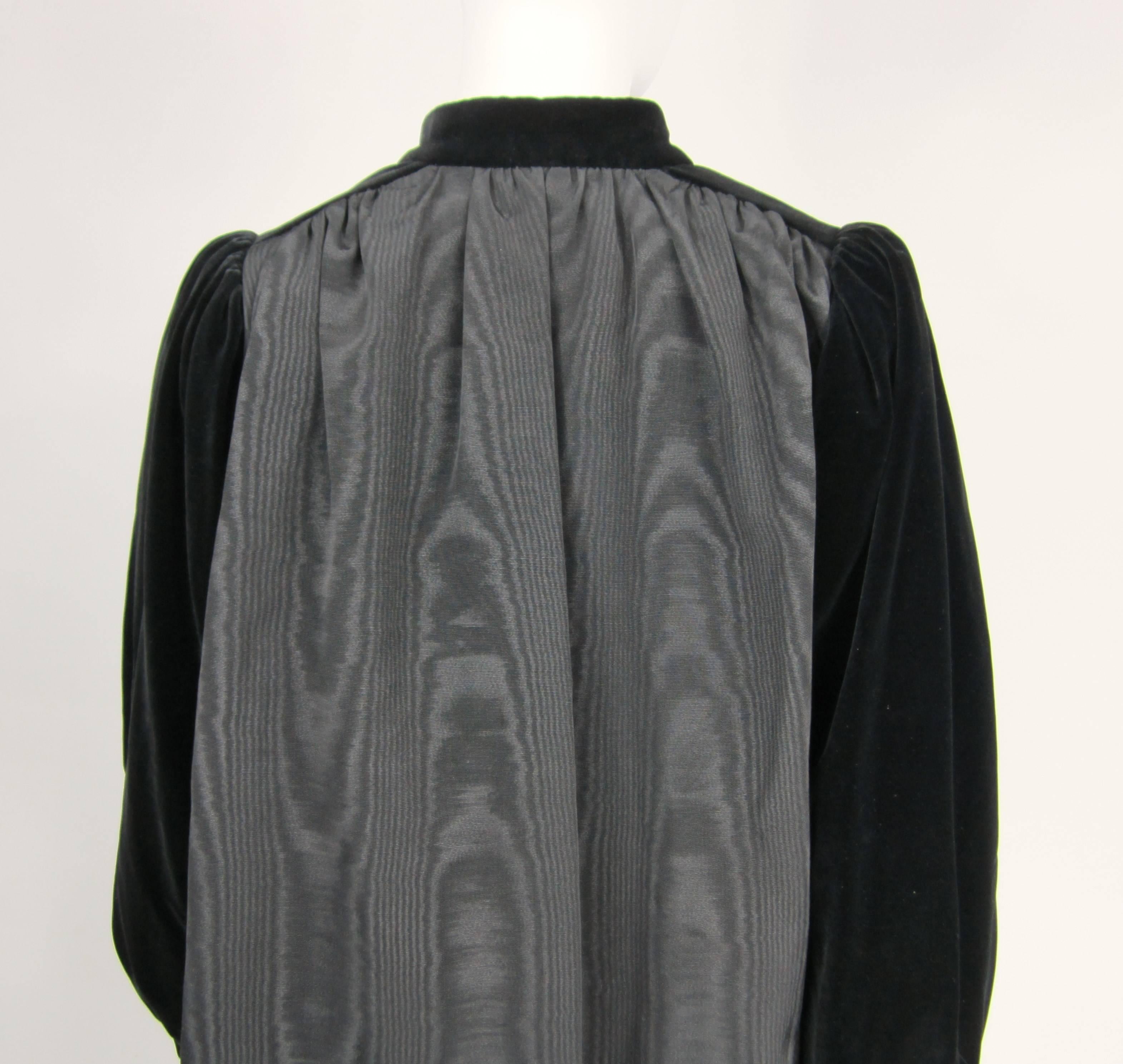 Yves Saint Laurent Black Velvet Russian Collection 1976 Jacket  In Excellent Condition For Sale In Wallkill, NY