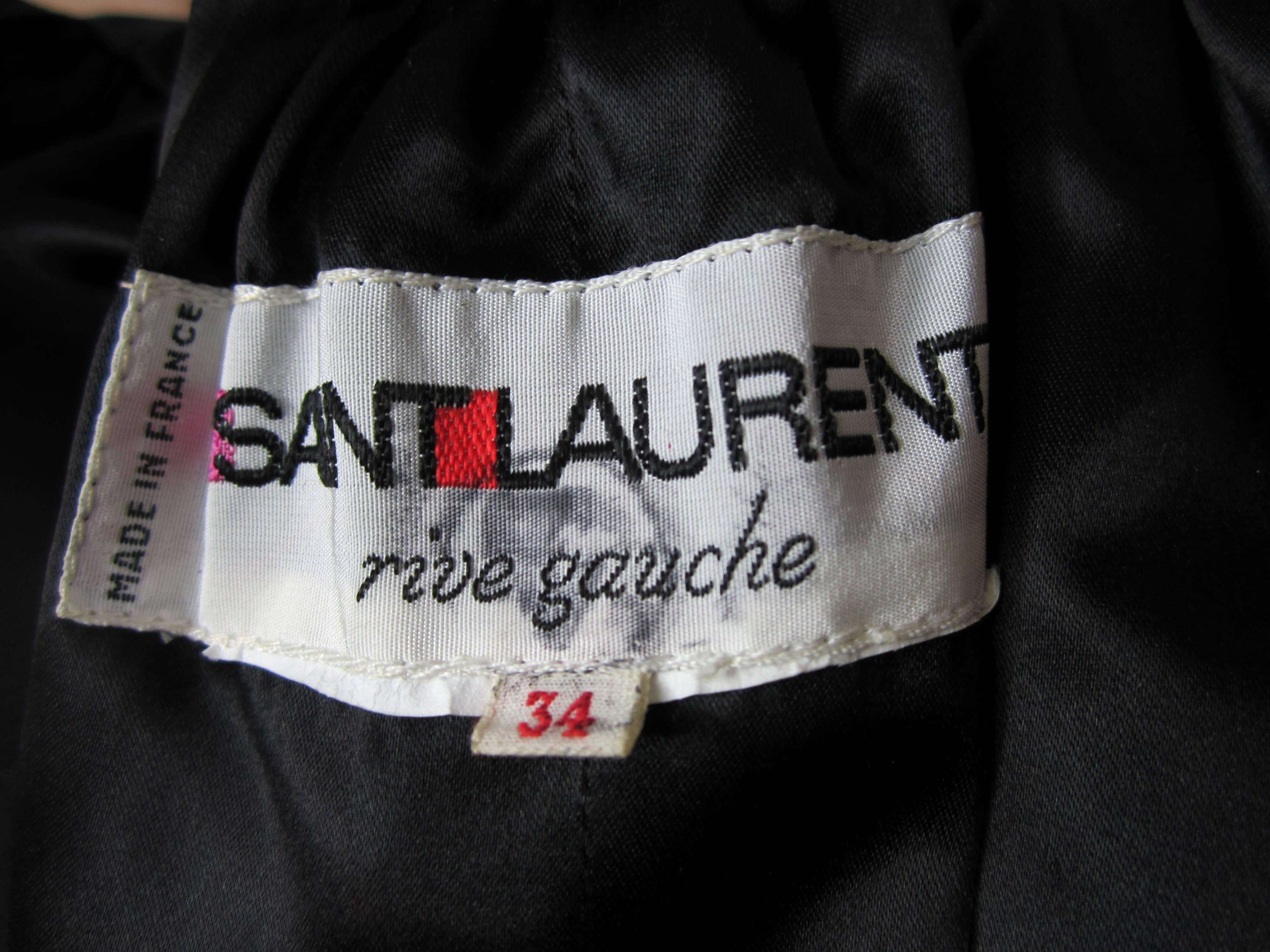 Women's Yves Saint Laurent Black Velvet Russian Collection 1976 Jacket  For Sale