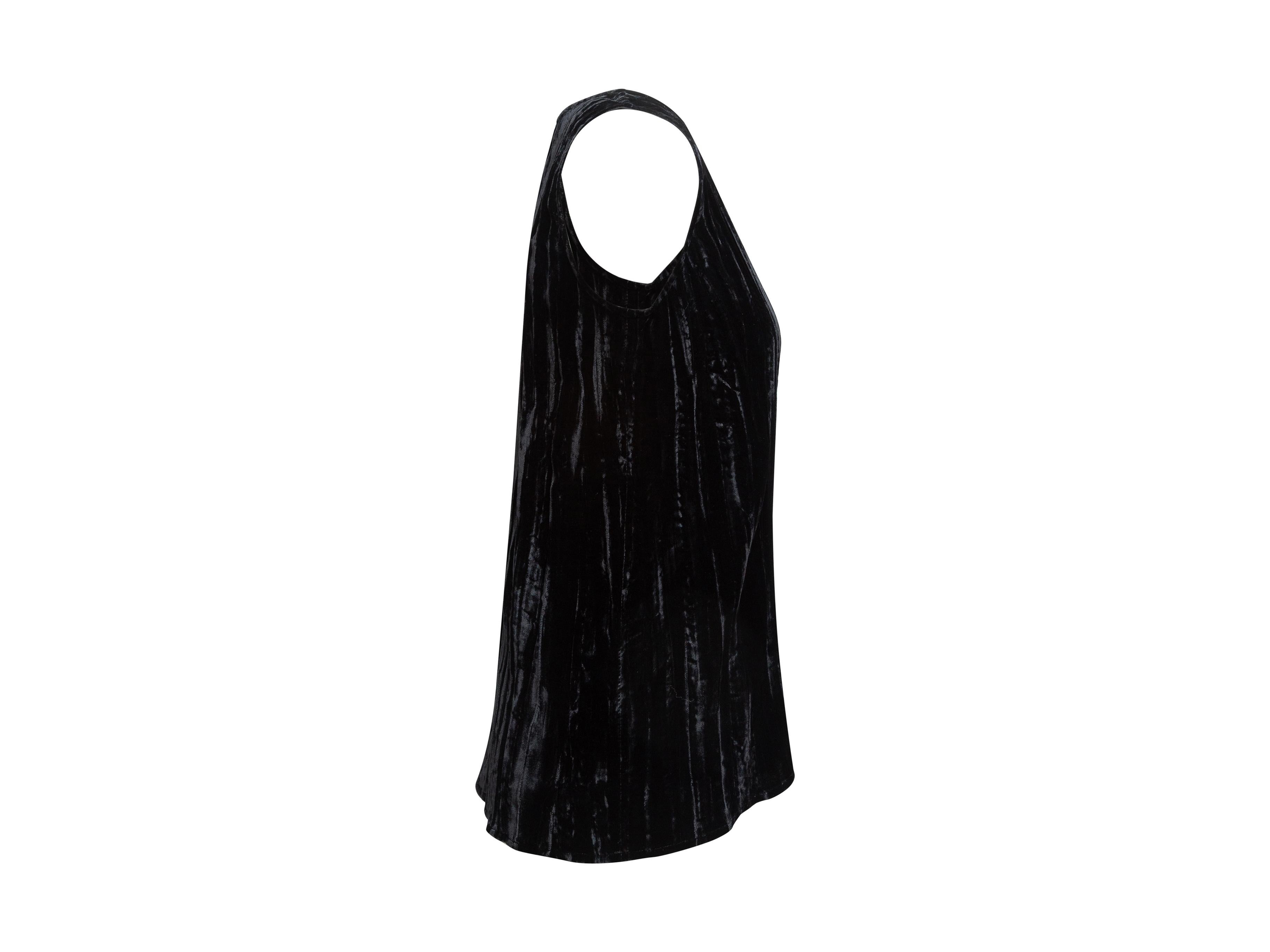 Product details: Vintage black velvet sleeveless top by Yves Saint Laurent. Crew neck. Designer size 38. 26