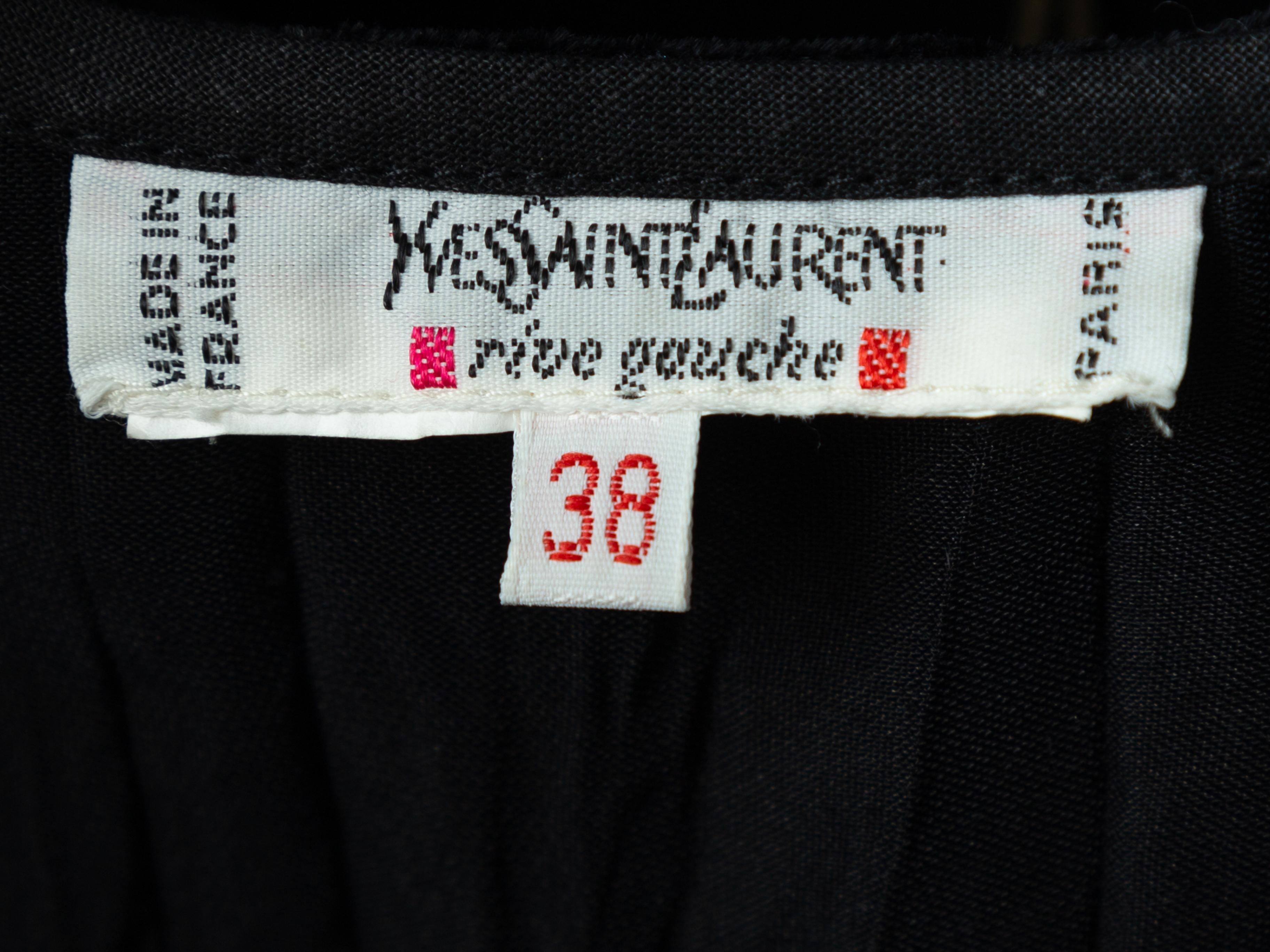 Women's Yves Saint Laurent Black Velvet Sleeveless Top