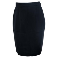 Yves Saint Laurent, black vintage midi skirt