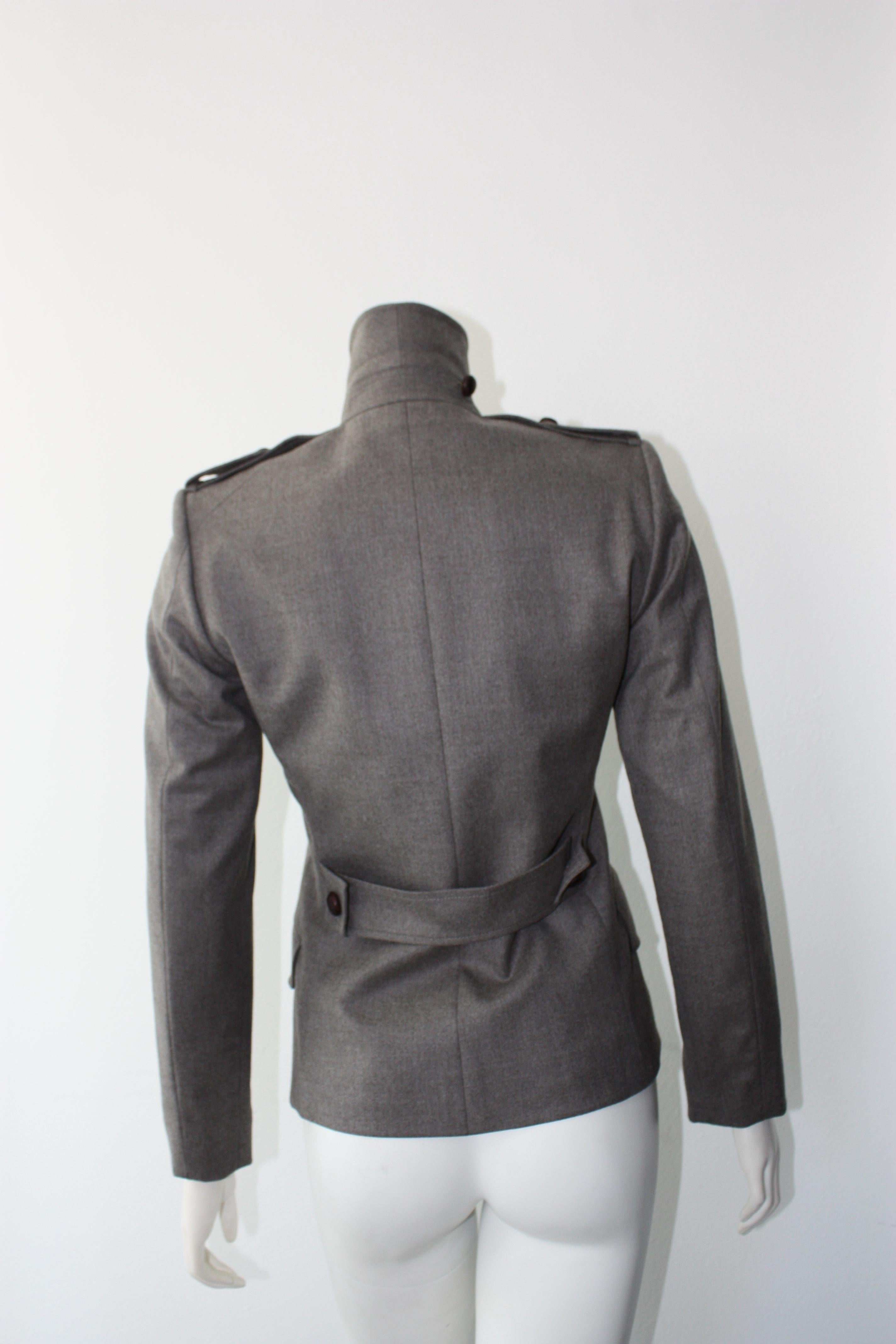 Vintage 90s Yves Saint Laurent Military Blazer For Sale 1