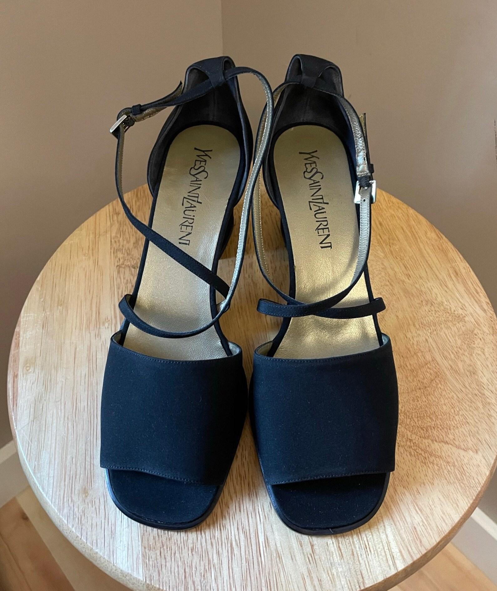 Women's Yves Saint Laurent block heel sandals For Sale