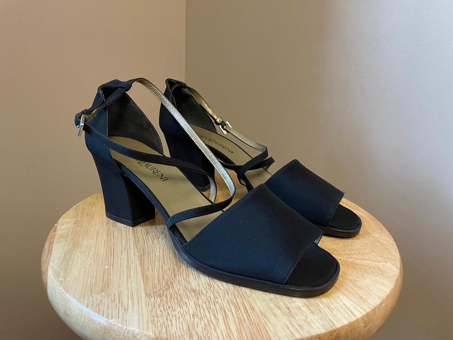 Yves Saint Laurent block heel sandals For Sale 1