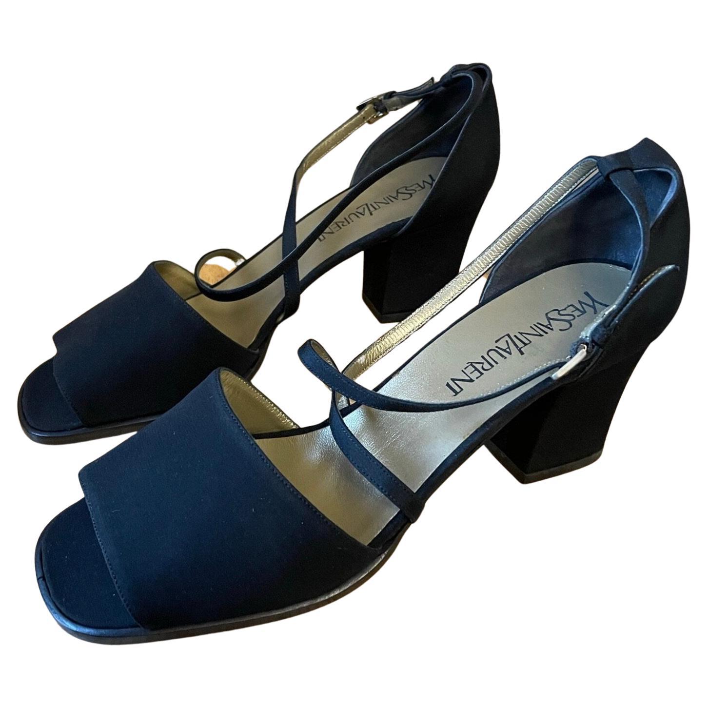 Yves Saint Laurent block heel sandals For Sale