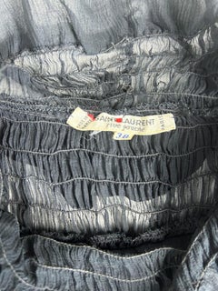 Yves Saint Laurent Blouse and skirt in taffeta and  partridge feathers - AW 1977