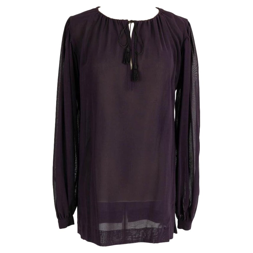 Chemisier en mousseline de coton et mousseline Yves Saint Laurent