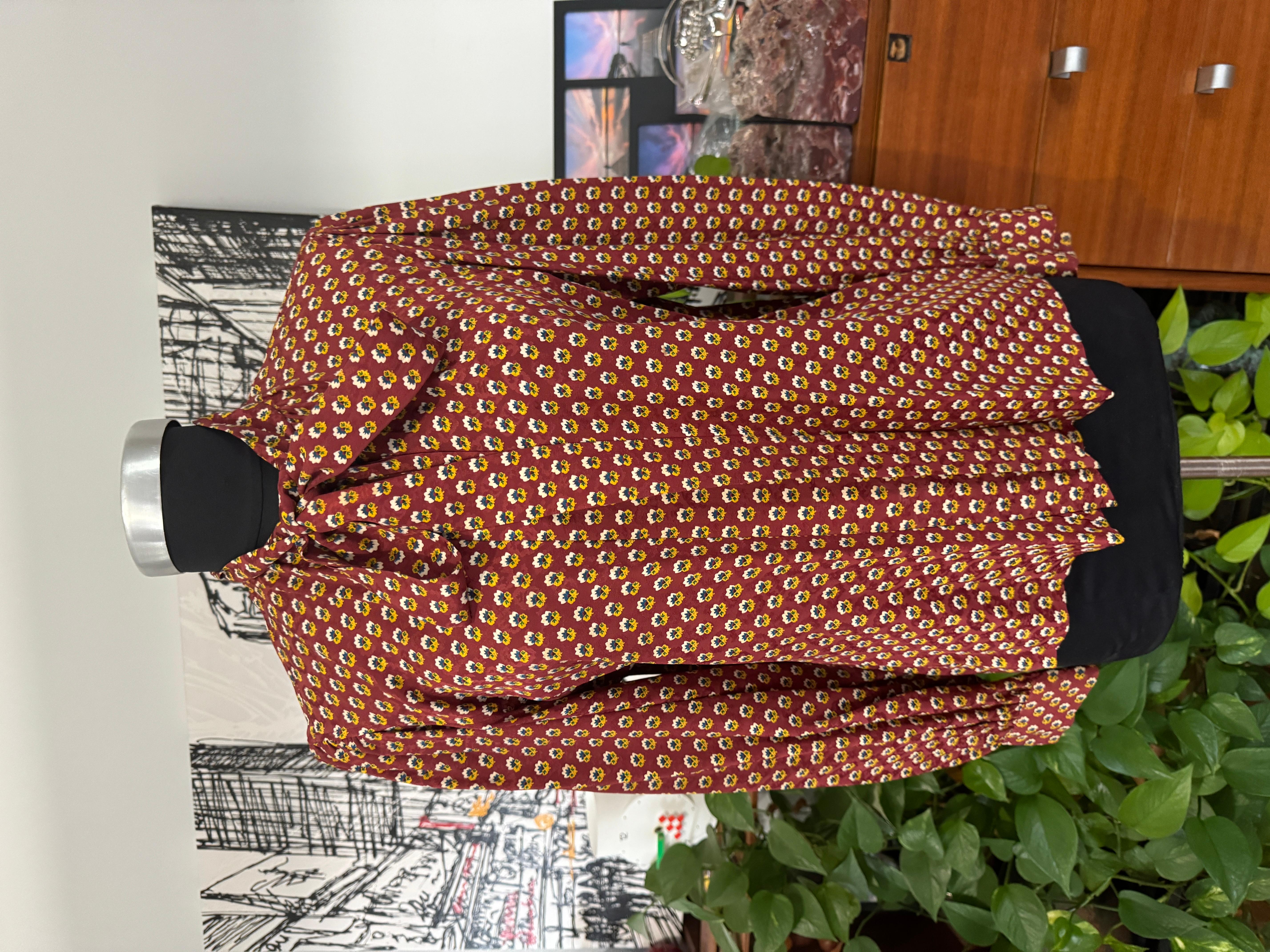 Women's YVES Saint Laurent Blouse Silk 1976 Collection YSL For Sale