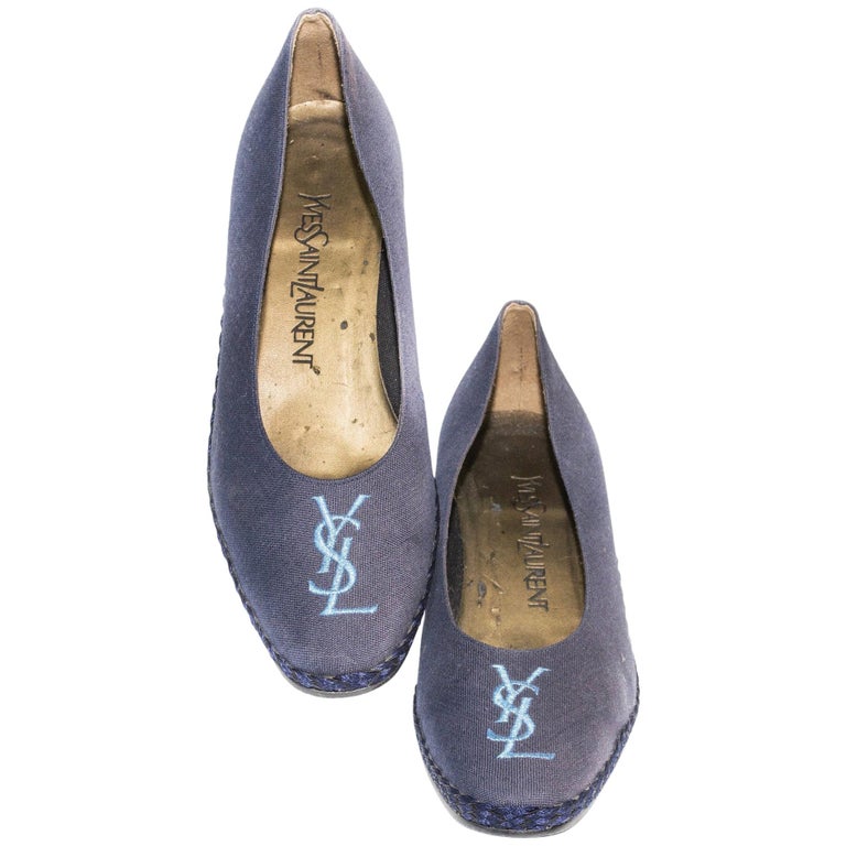 ysl denim espadrilles