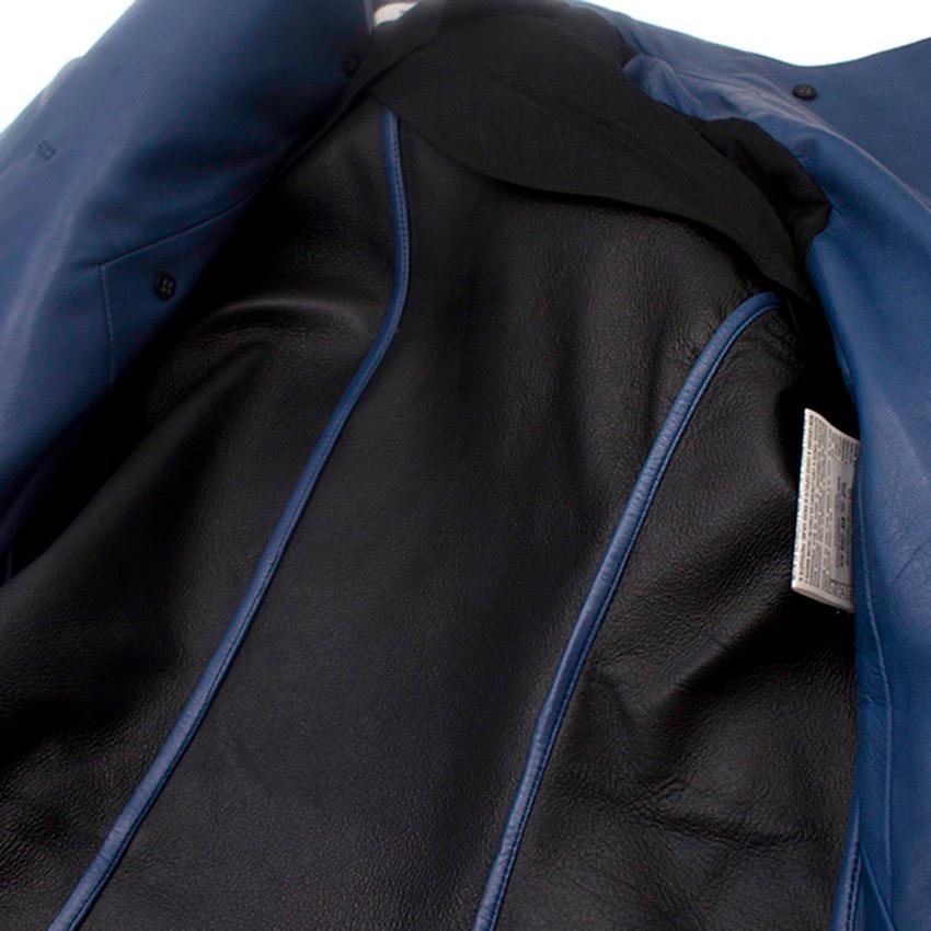 Yves Saint Laurent Blue Leather Jacket US S 2