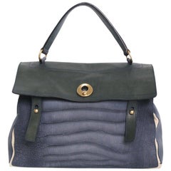 Yves Saint Laurent Blue Leather Muse II Bag