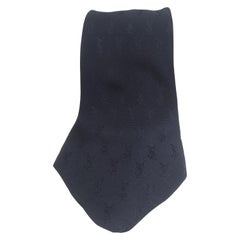 Yves Saint Laurent Blue silk Logo tie 