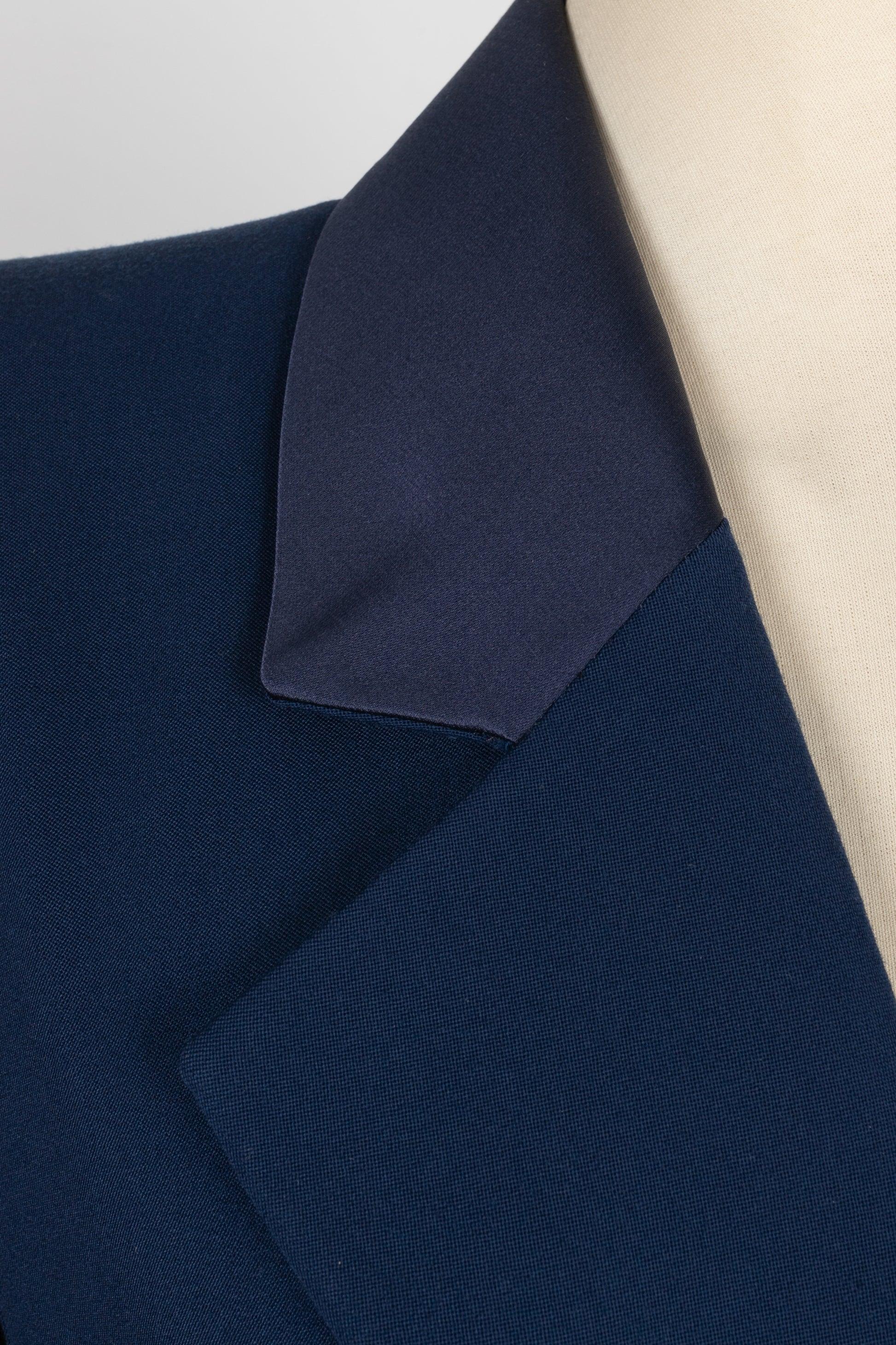 Yves Saint Laurent Blue Wool Pant Suit Haute Couture 36FR/38FR For Sale 3