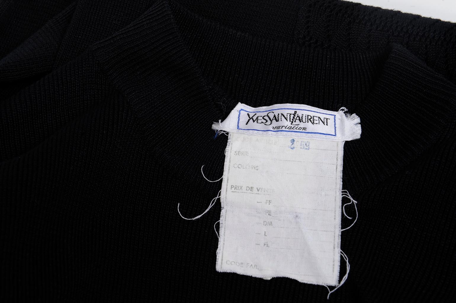 Yves Saint Laurent Bodycon Ribbed-Knit Dress 6
