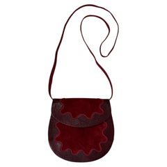 Yves Saint Laurent Vintage-Ledertasche in Bordeauxrot aus den 70er Jahren