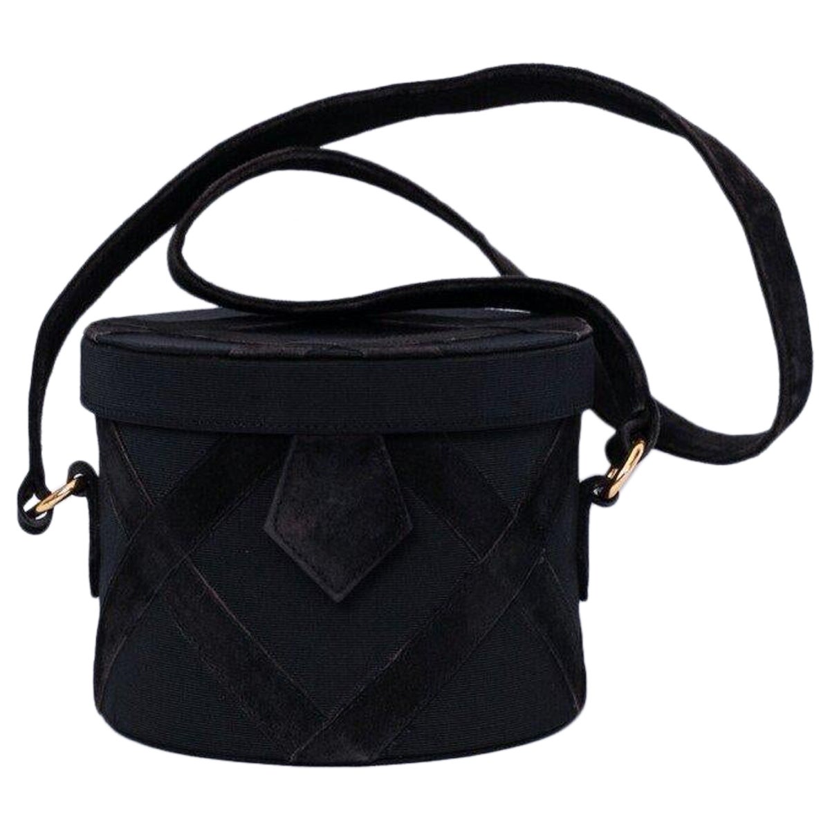 Yves Saint Laurent Box-Shaped Bag in Fabric and Suede
