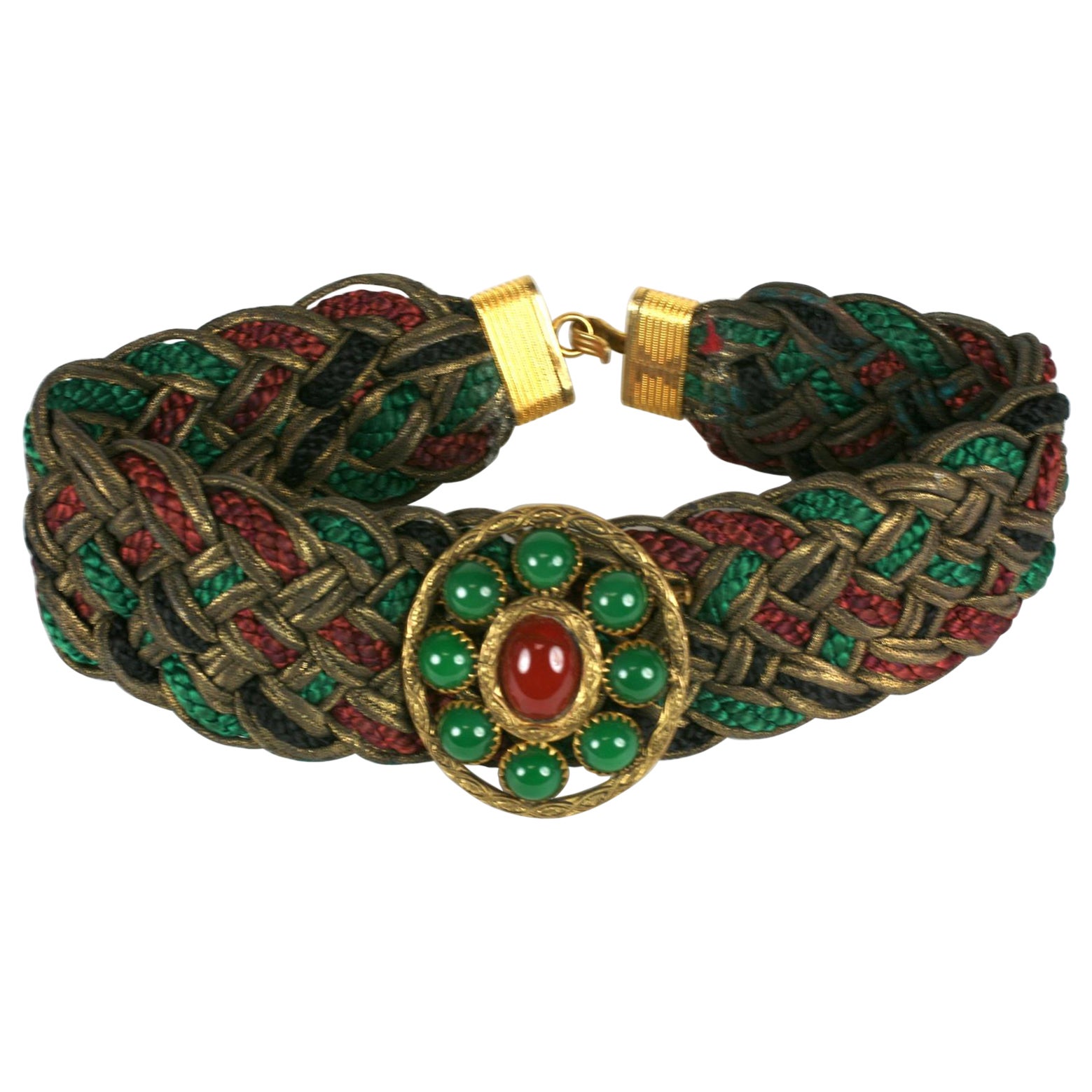 Yves Saint Laurent Haute Couture Choker mit geflochtenem Juwel im Angebot