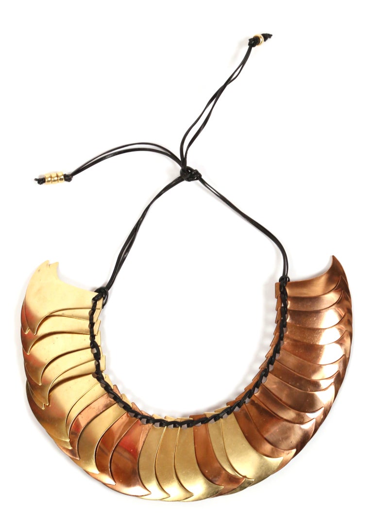 Runway【SAINT LAURENT】チューブ ブラスチョーカー Gold 24SS SAINT LAURENT ゴールド チョーカー