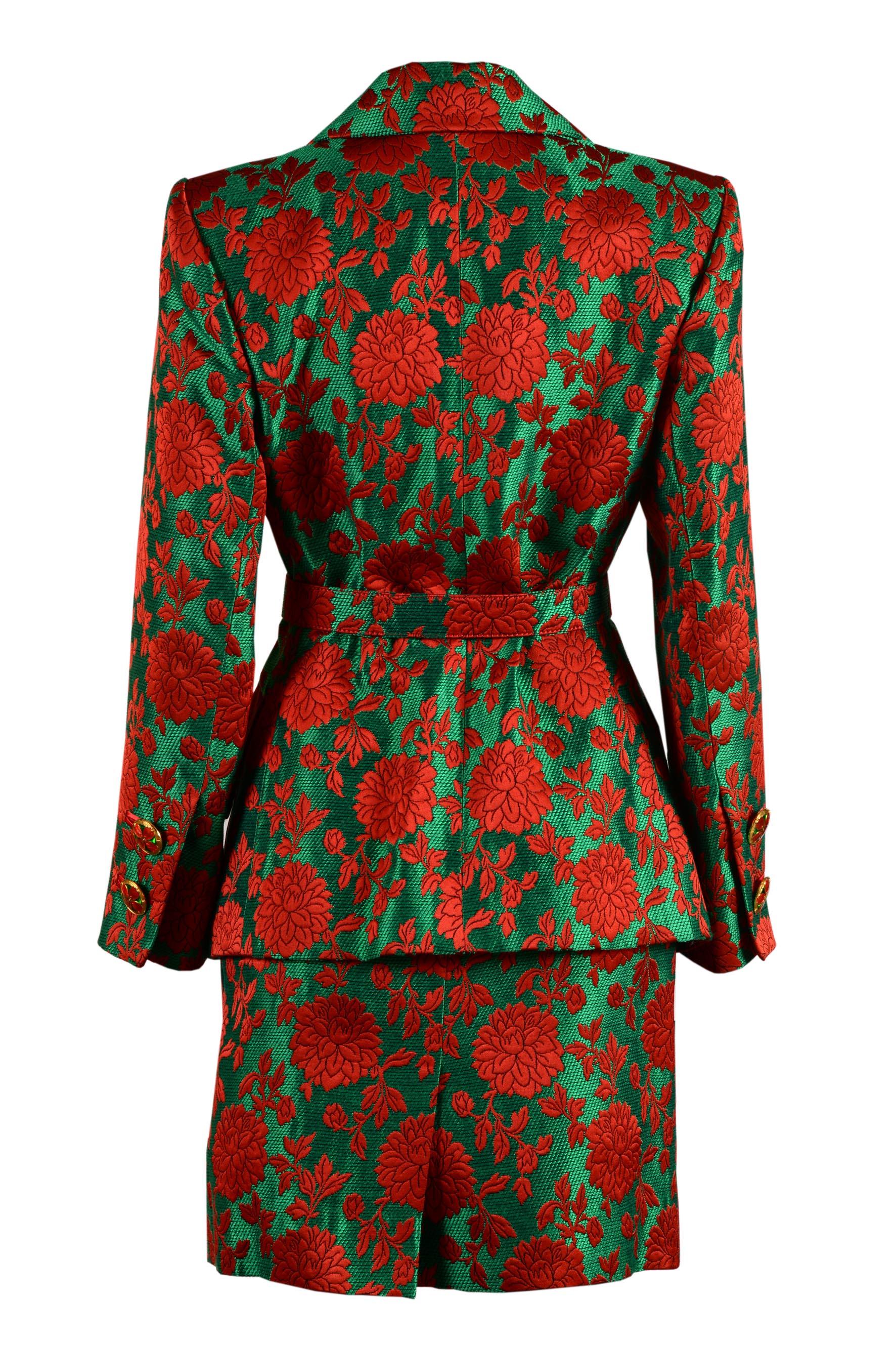 Yves Saint Laurent brocade suit F/W 1992 In Excellent Condition For Sale In Rubiera, RE