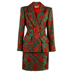 Retro Yves Saint Laurent brocade suit F/W 1992