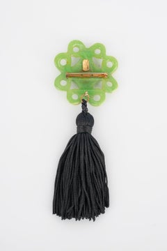 Yves Saint Laurent Brooch with Trimmings Pompom