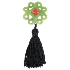 Yves Saint Laurent Brooch with Trimmings Pompom