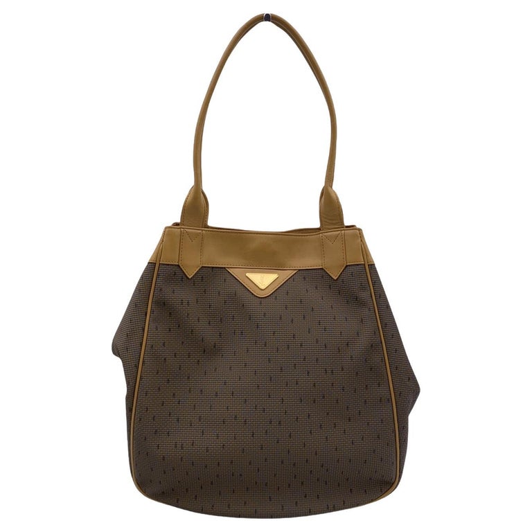 YVES SAINT LAURENT YSL MUSE Dark Brown Leather Tote Handbag at