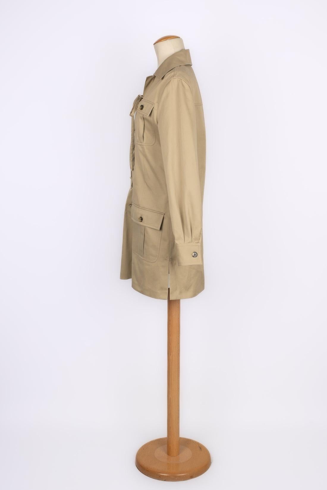 Women's Yves Saint Laurent Brown/Beige Cotton Safari Jacket