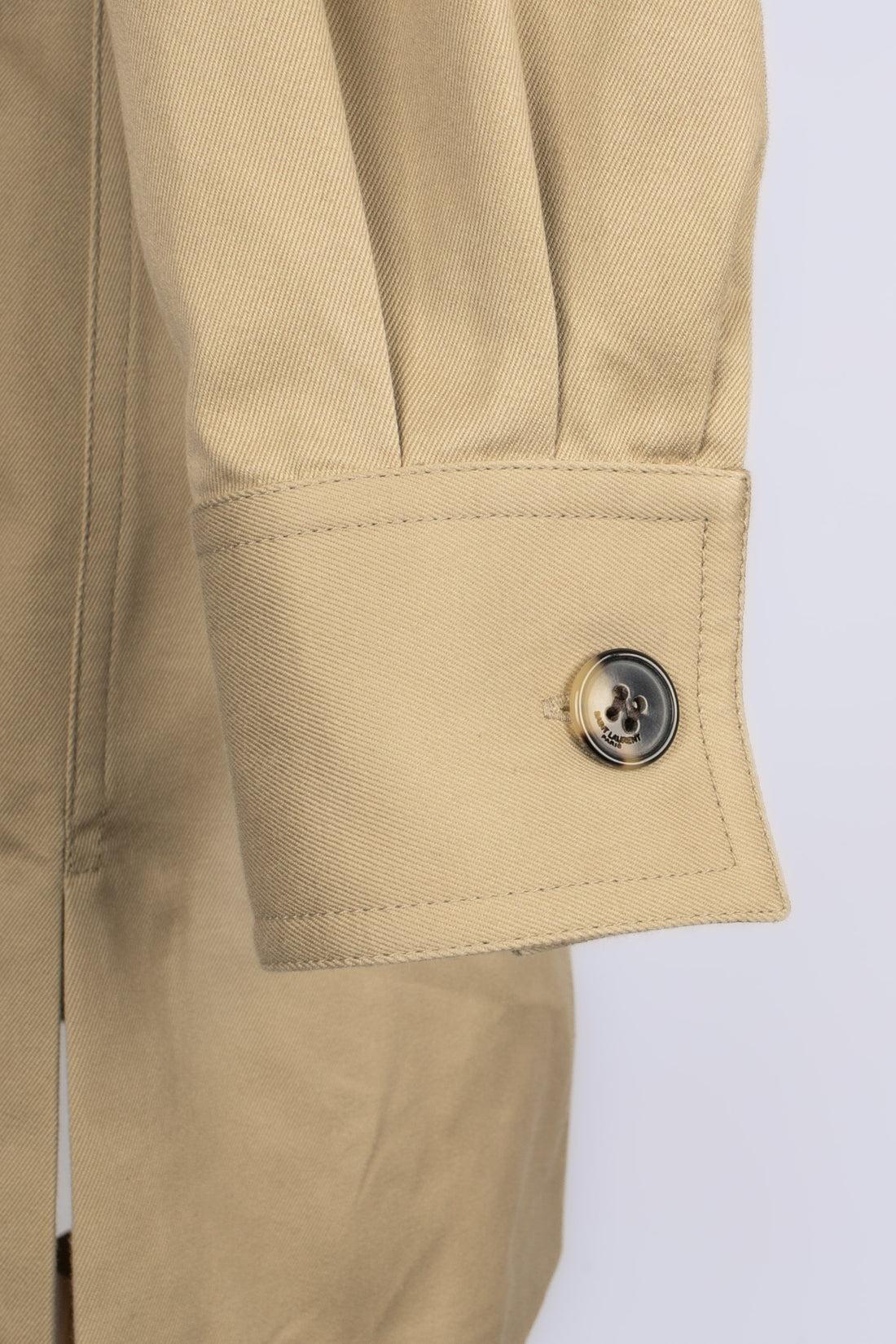 Yves Saint Laurent Brown/Beige Cotton Safari Jacket 2