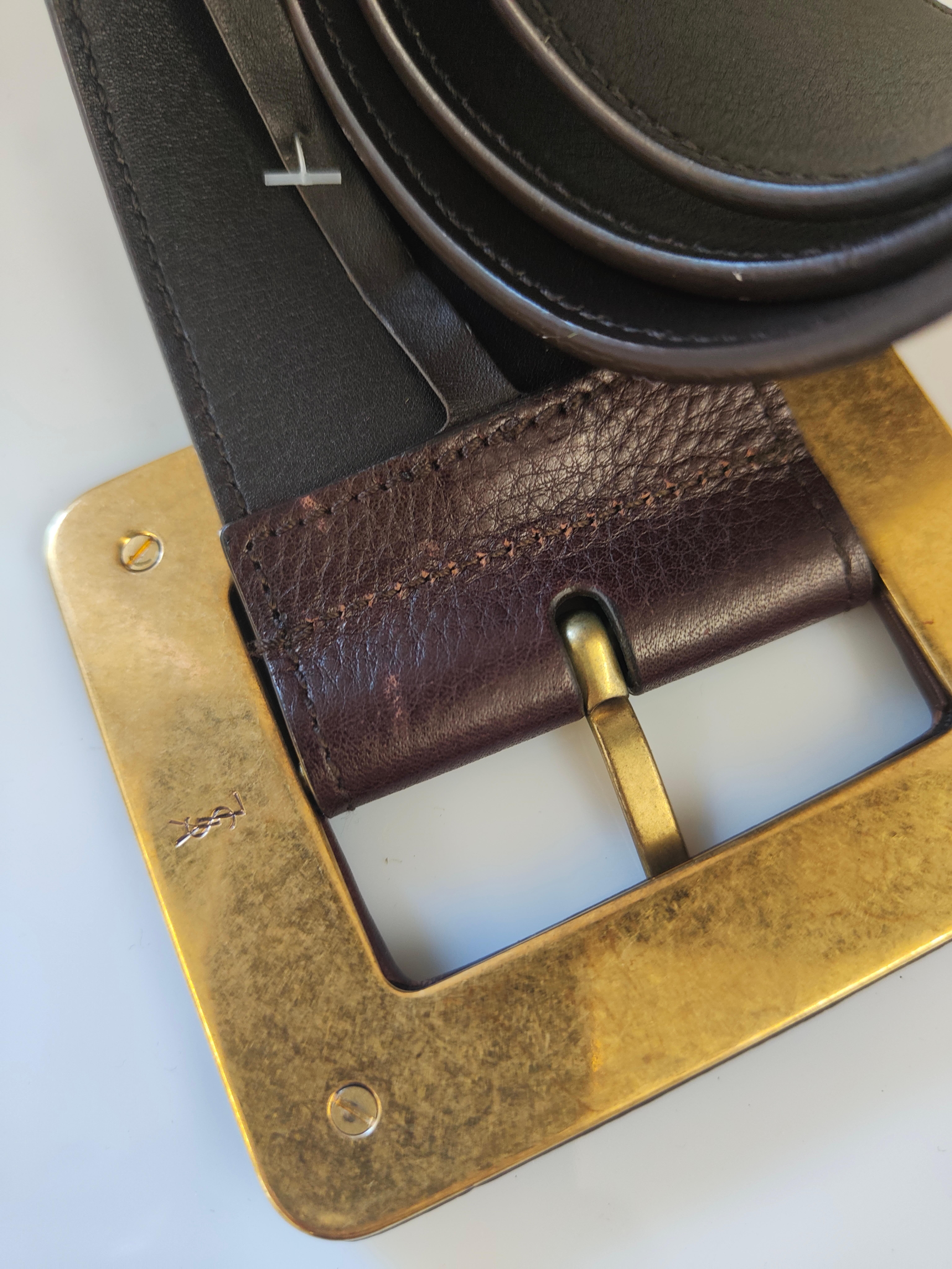 Cintura marrone Yves Saint Laurent In condizioni buone in vendita a Capri, IT