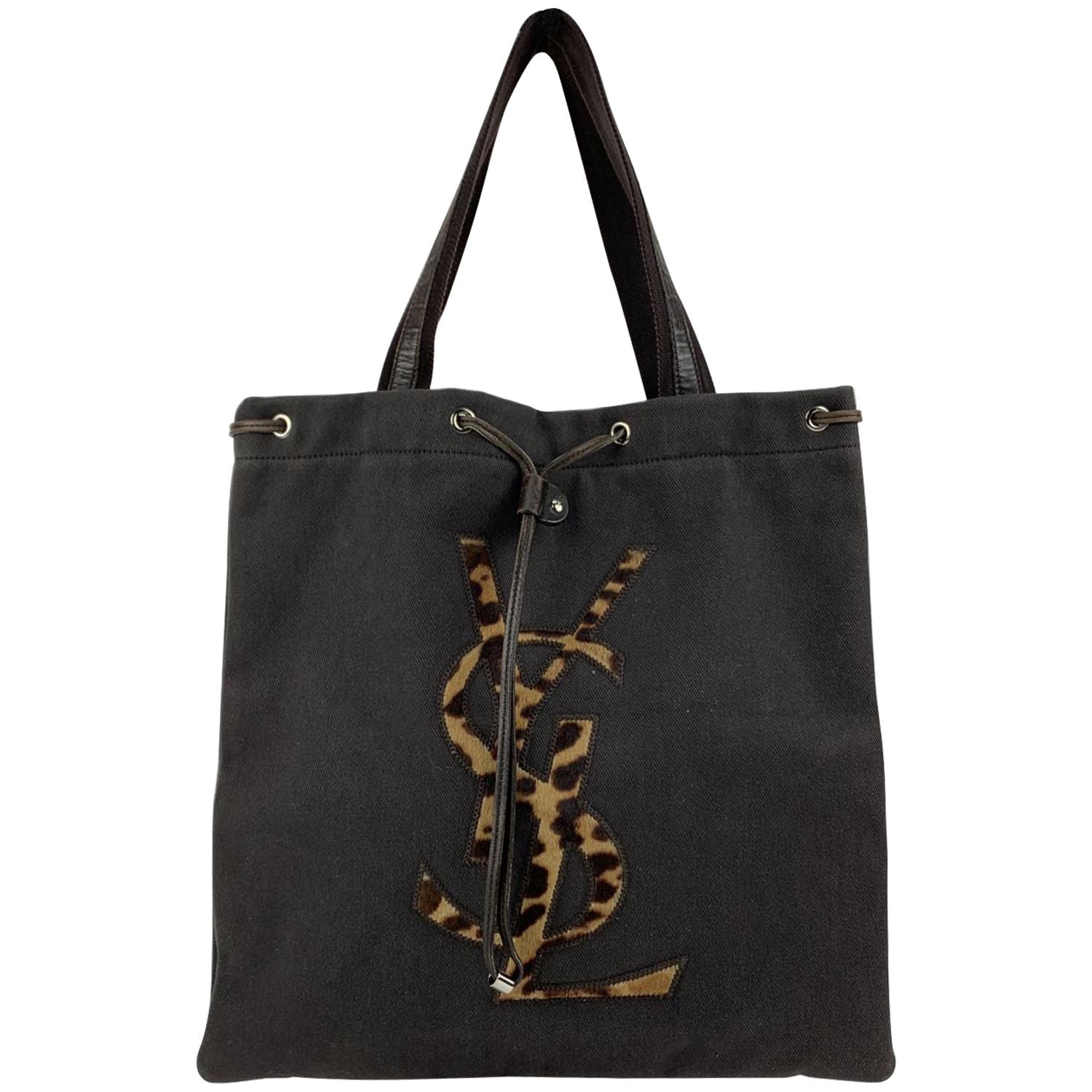 ysl canvas tote