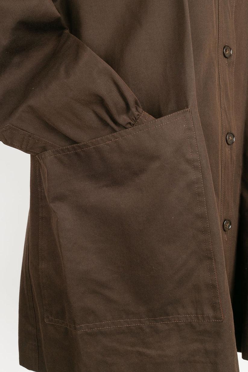 Yves Saint Laurent Brown Cotton Shirt For Sale 2